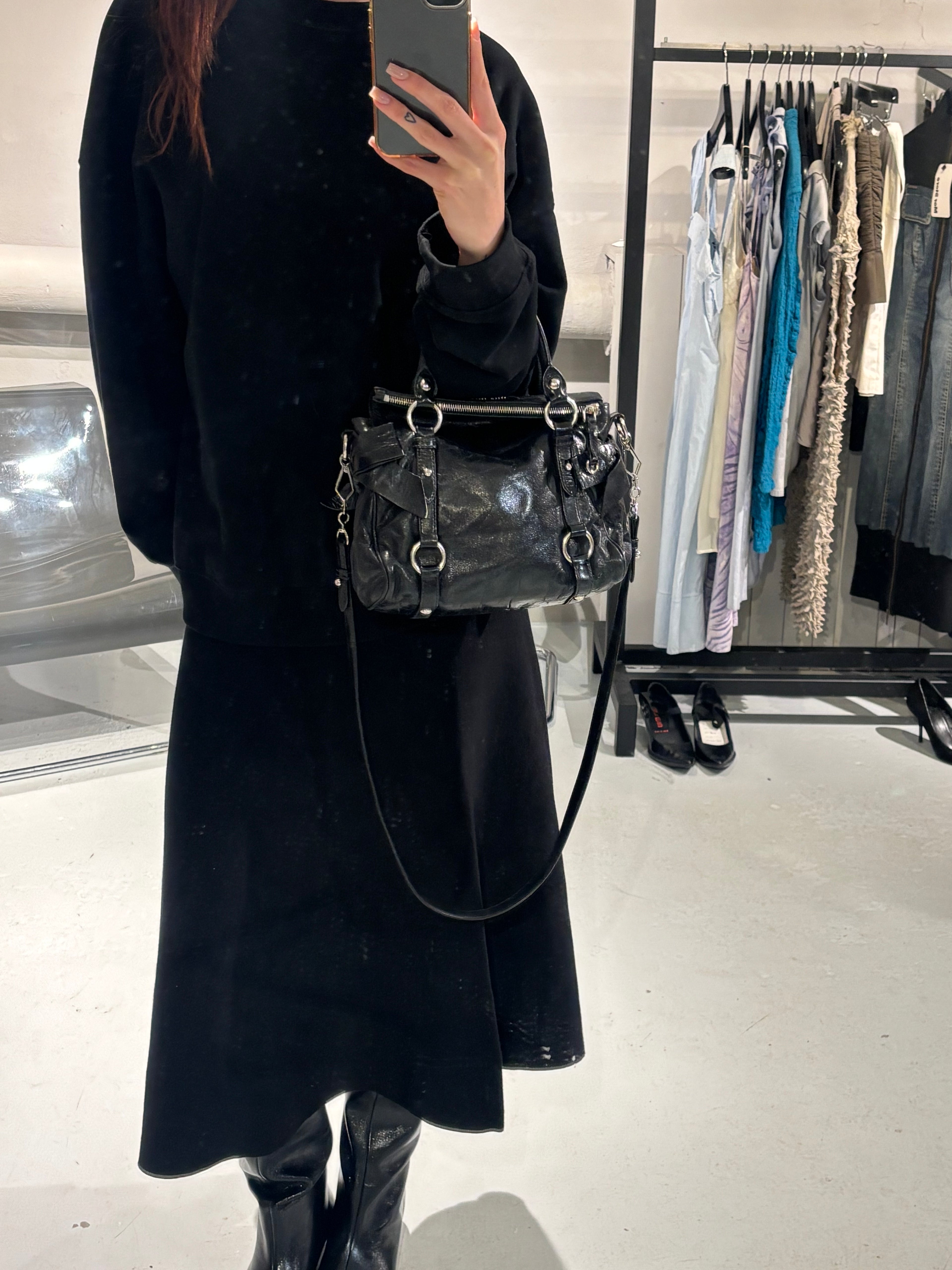 Miu Miu Vitello Lux Bow Bag Mini