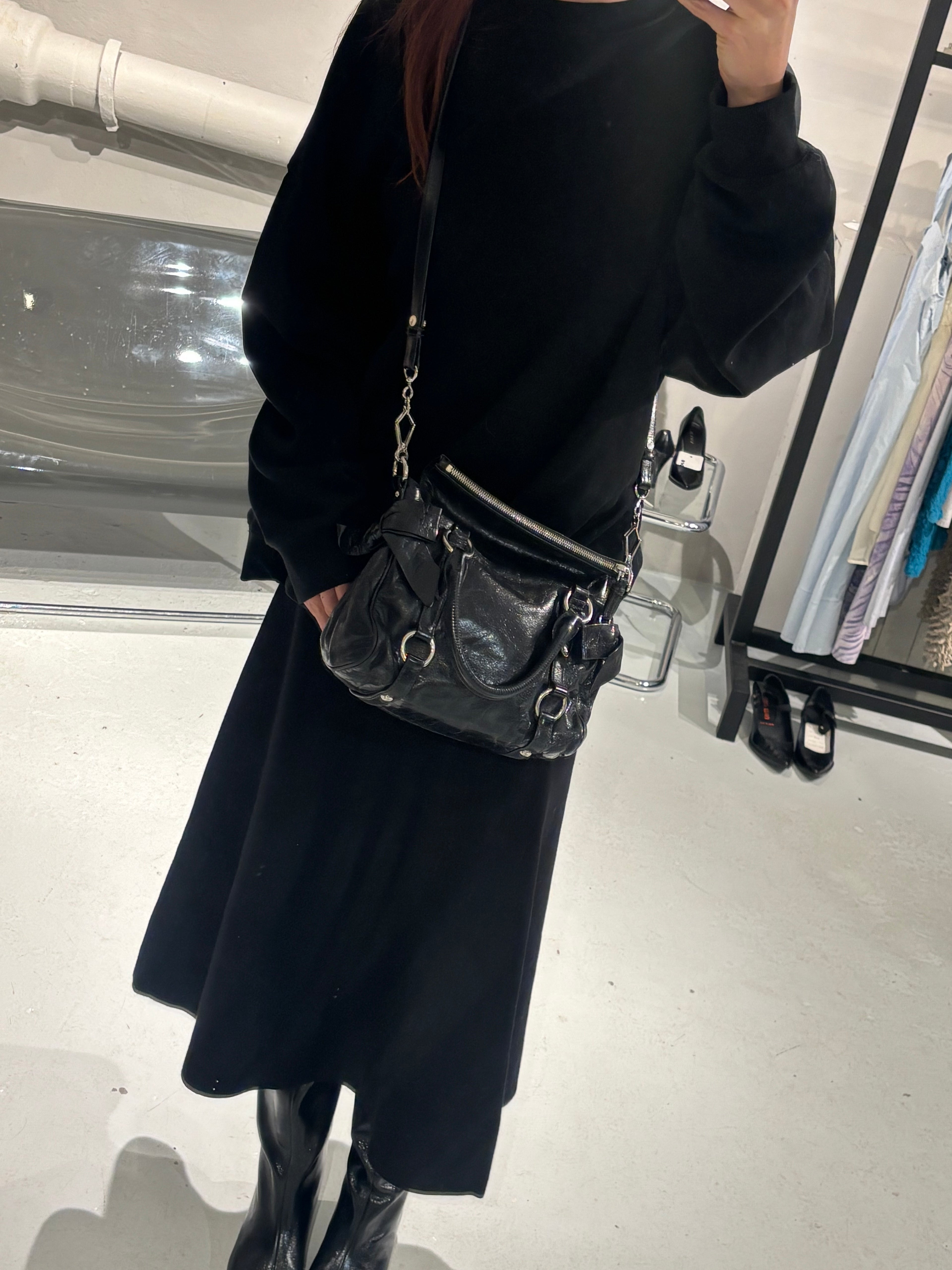 Miu Miu Vitello Lux Bow Bag Mini