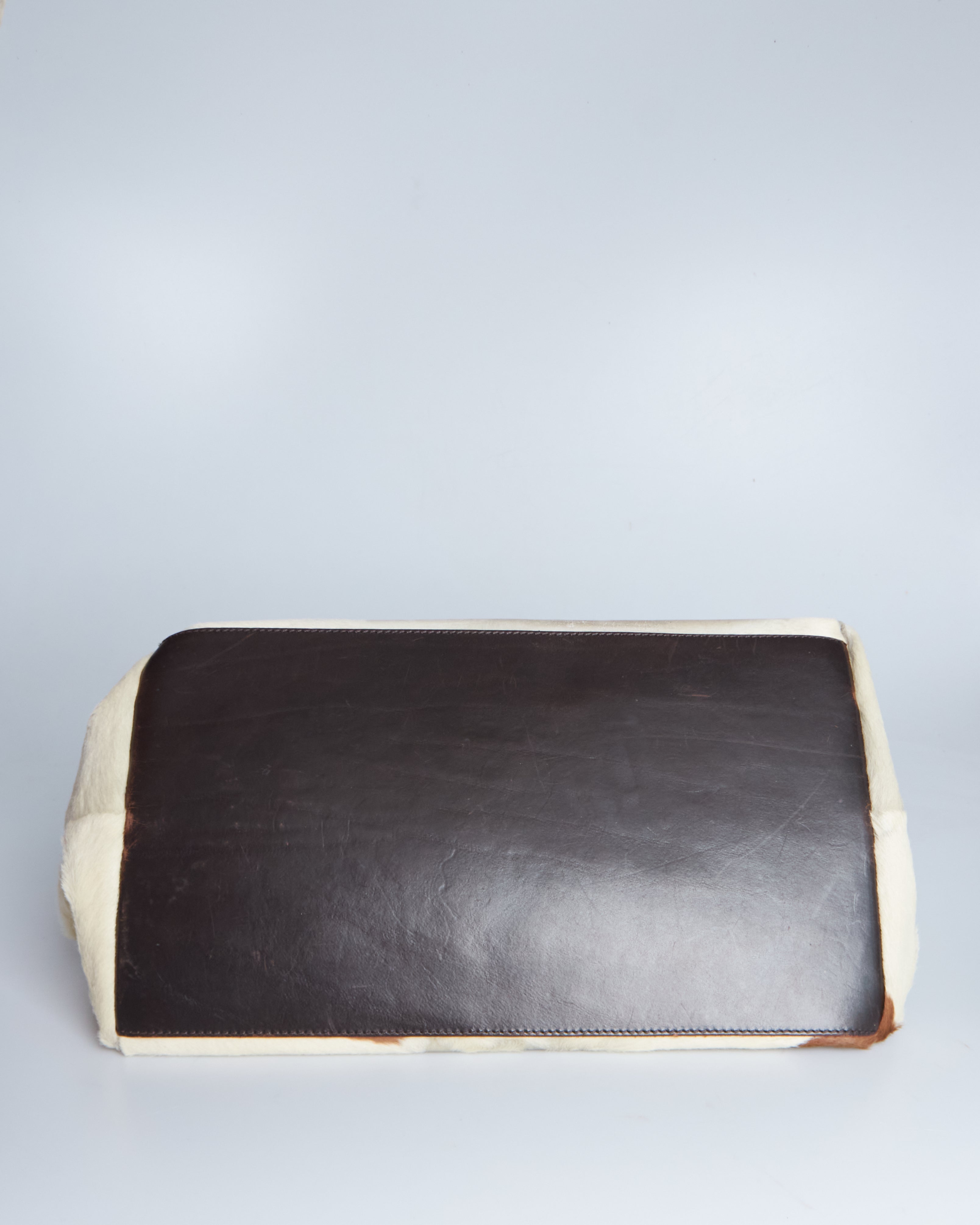 Miu Miu Denim Pony Hair Tote Bag Large