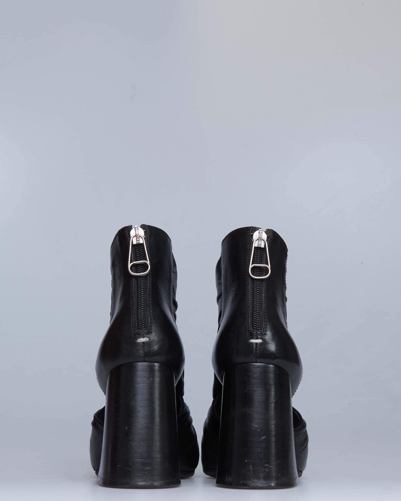 Maison Margiela open-toe knot leather pumps