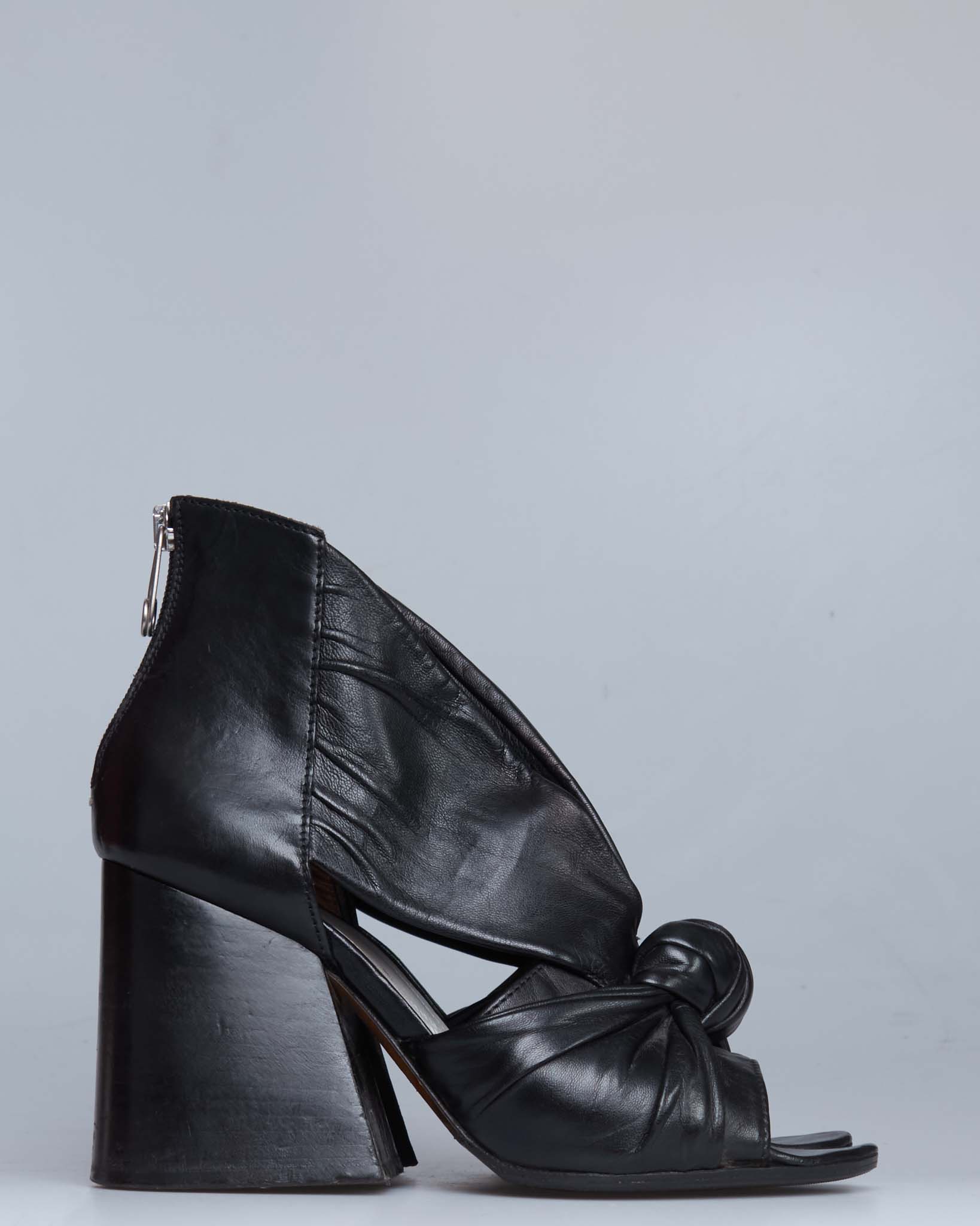Maison Margiela open-toe knot leather pumps
