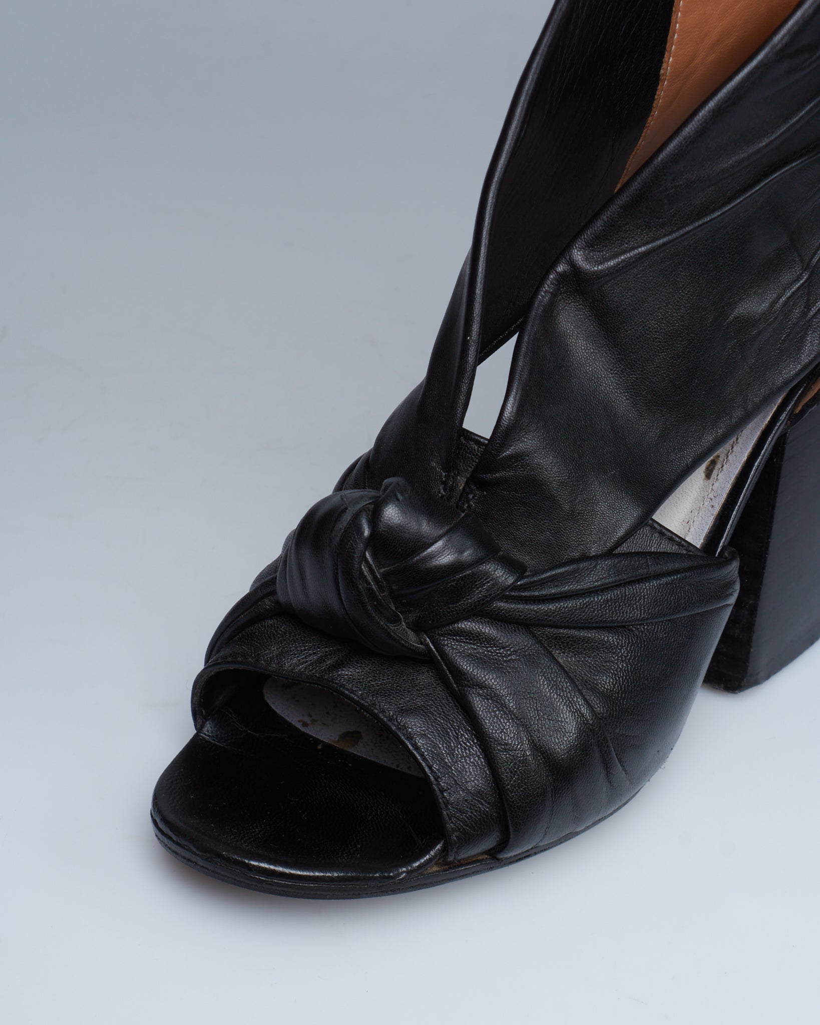 Maison Margiela open-toe knot leather pumps