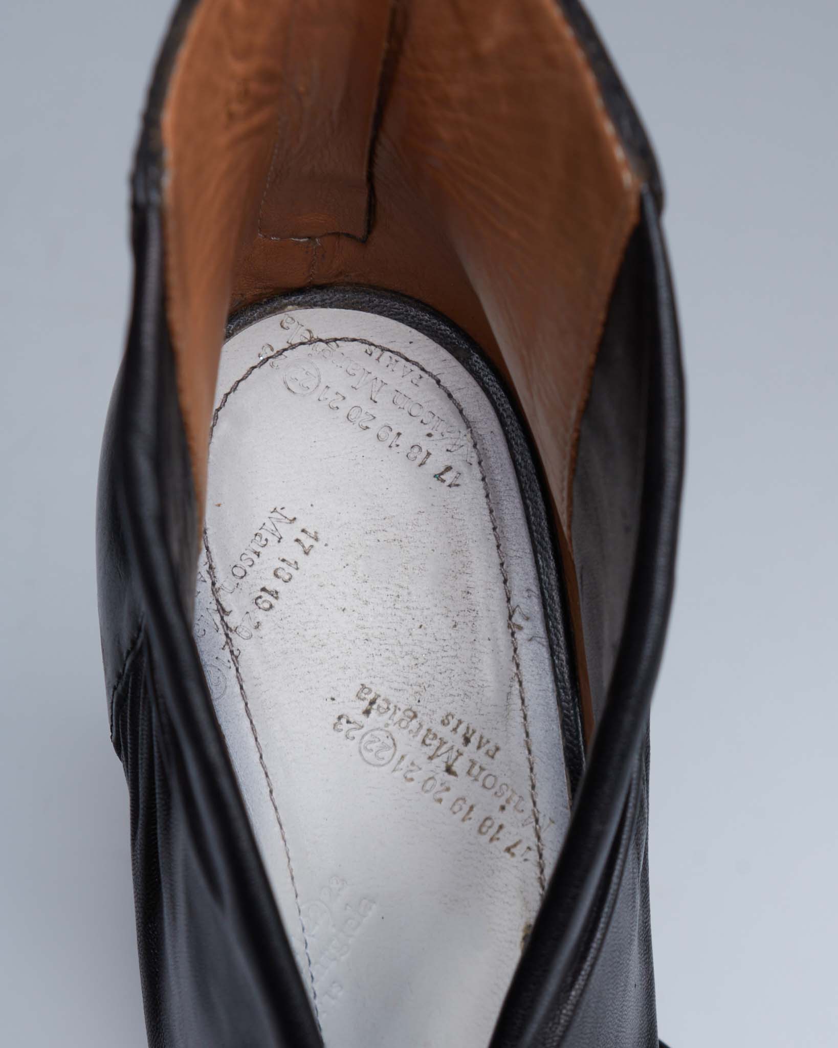 Maison Margiela open-toe knot leather pumps