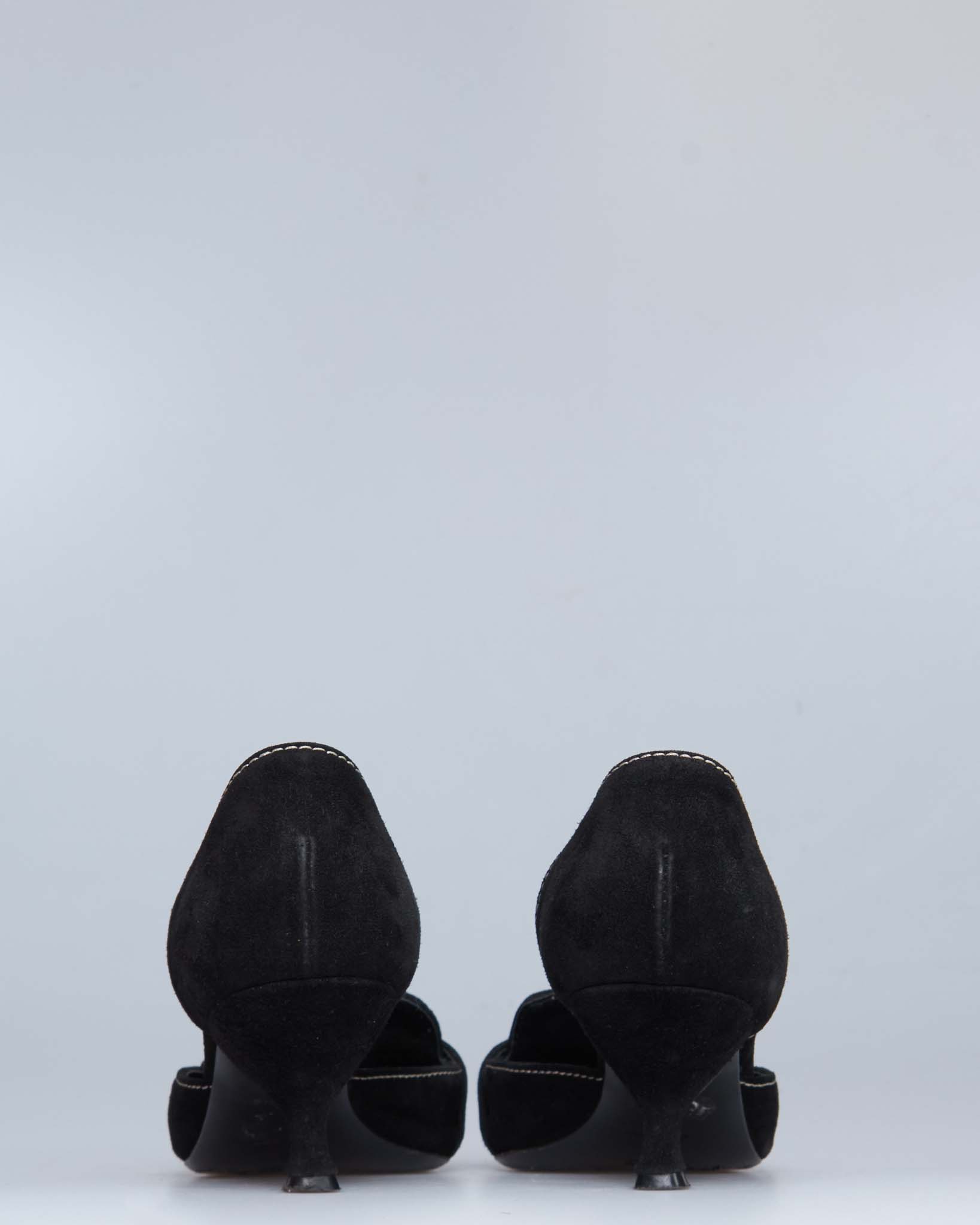 Prada suede kitten heels