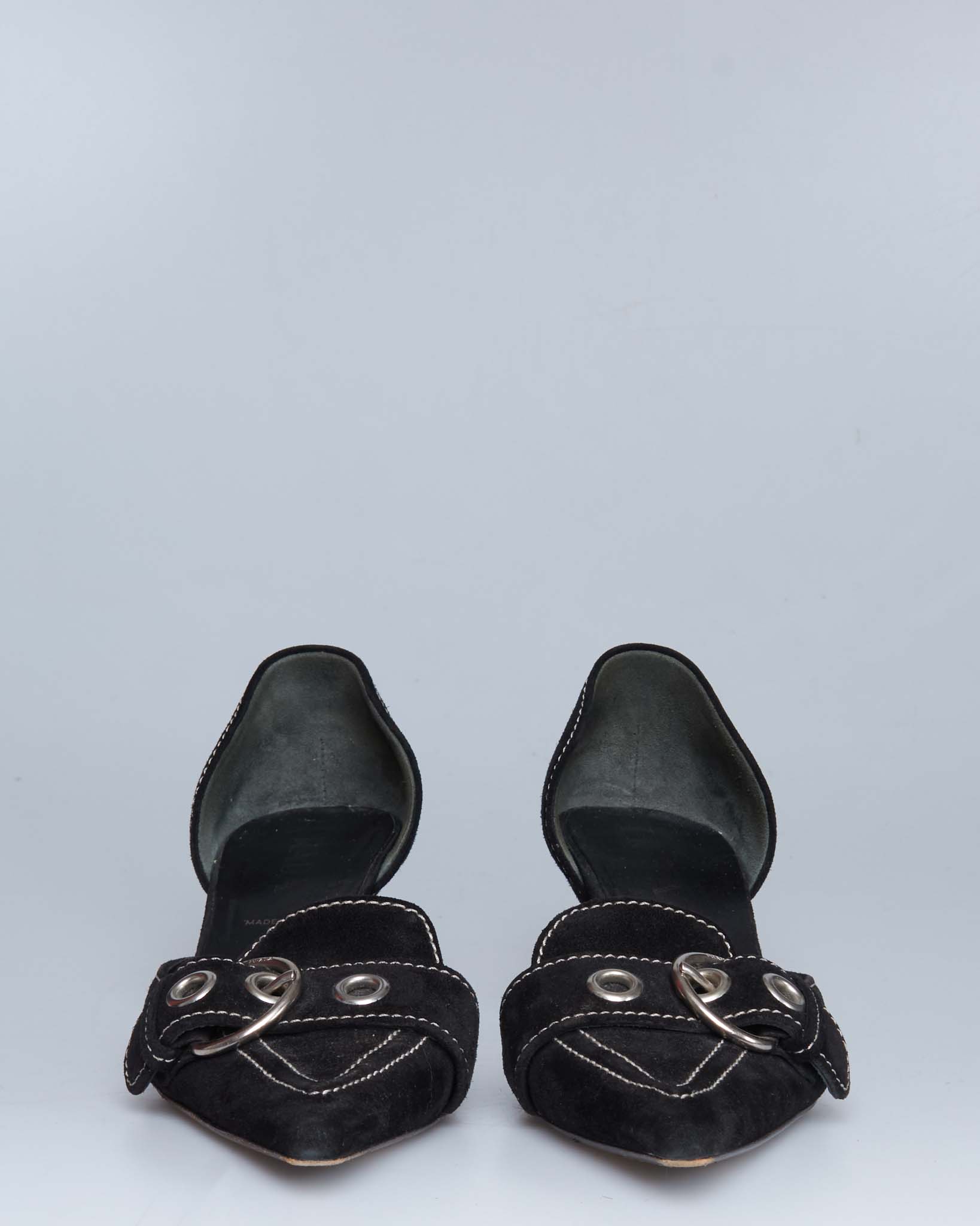 Prada suede kitten heels