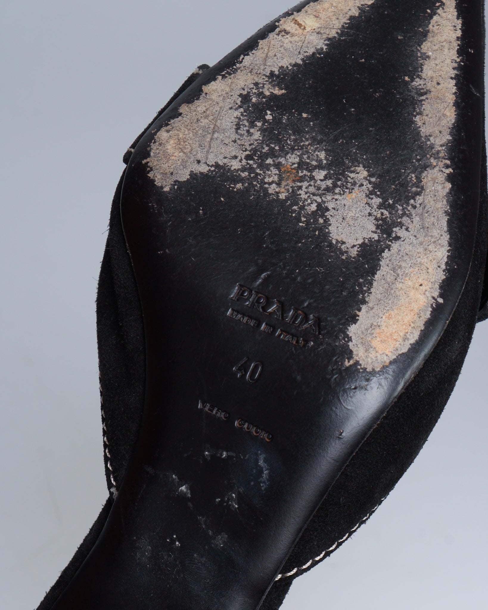 Prada suede kitten heels