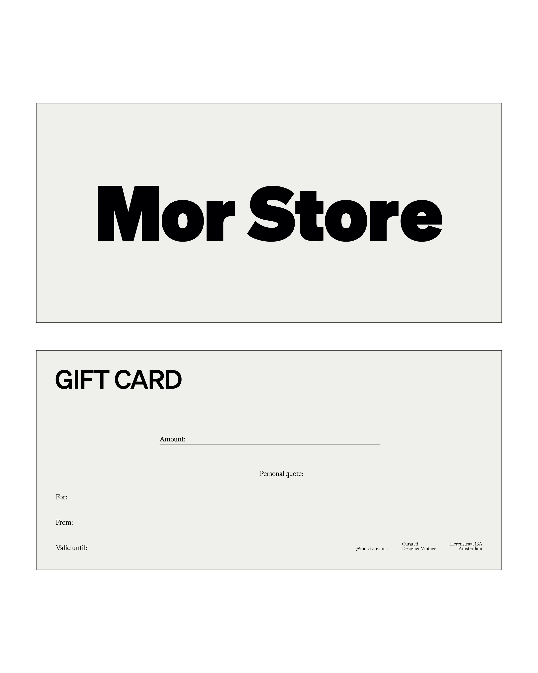 Mor Store Gift Card